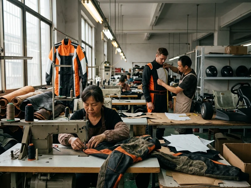 Karting suits in a centre's colors
