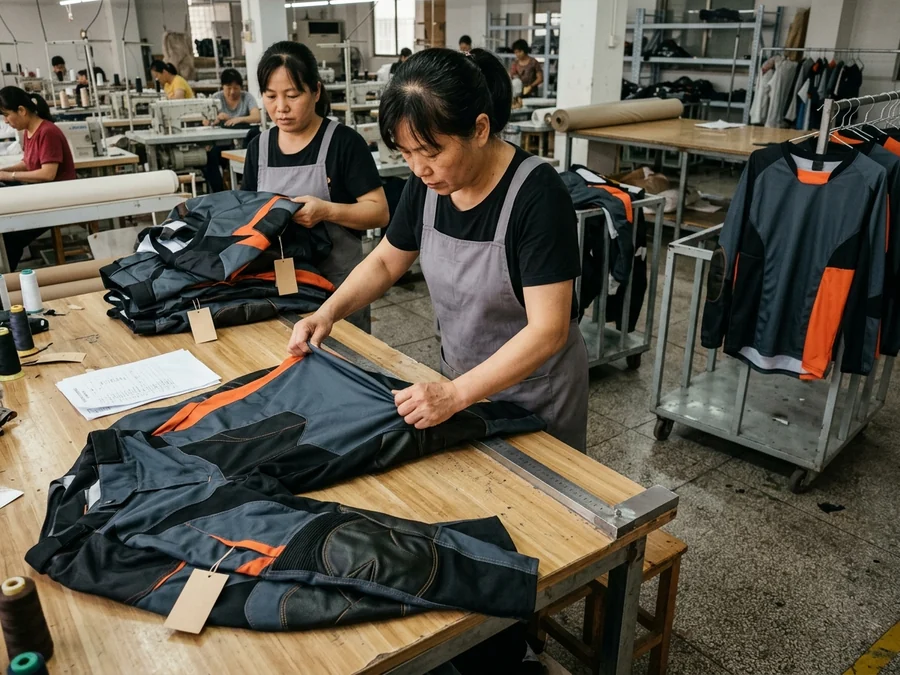 Pieces pulled across sizes at the mid-line check