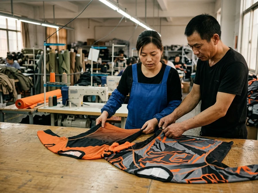 Decorated pieces pulled across sizes at the mid-line check
