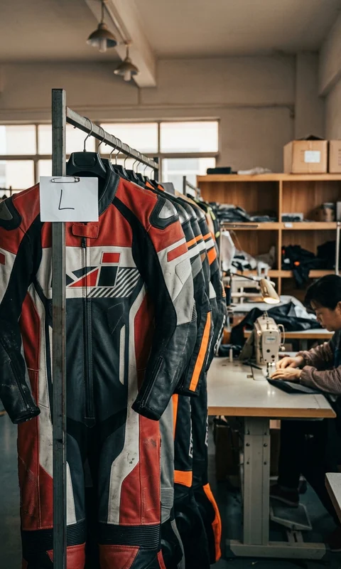 Rental kart suit size L on the rack