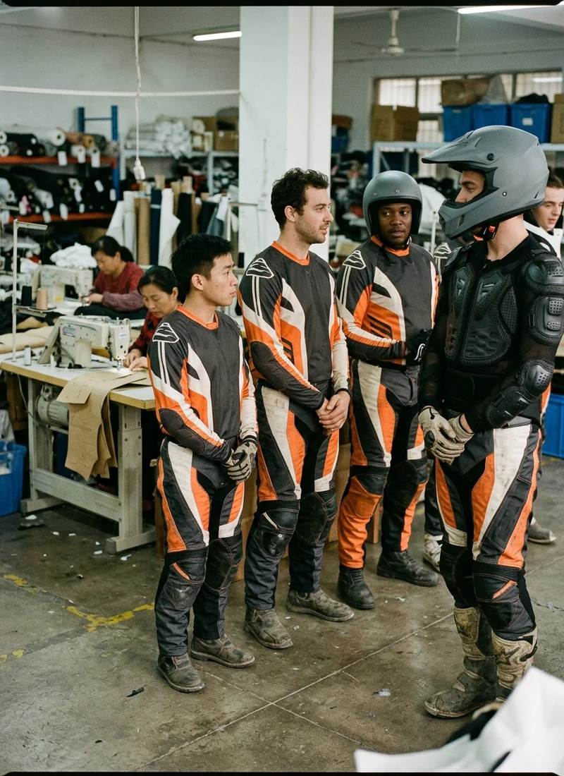Size-run set checked on real people, one garment per size
