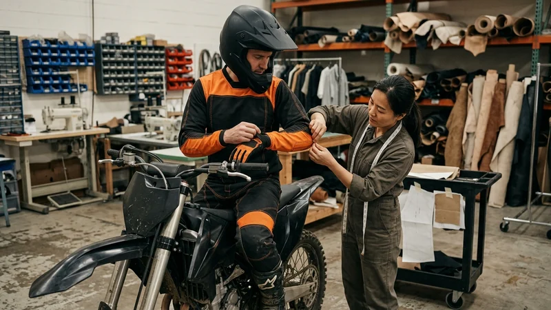 First sample fitted on a rider on the bike