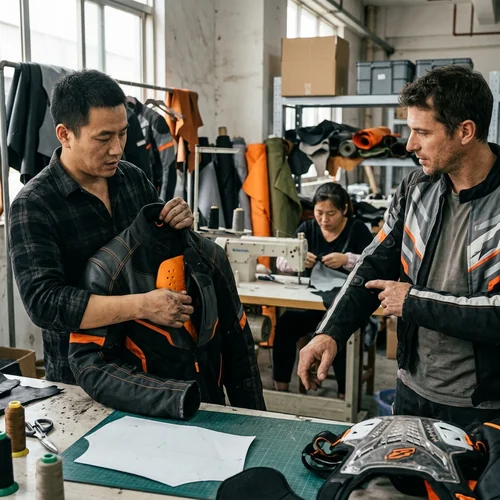 Riding jackets with armor pockets for the riders