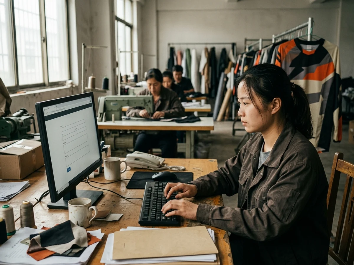 Typing an enquiry into the form on this site