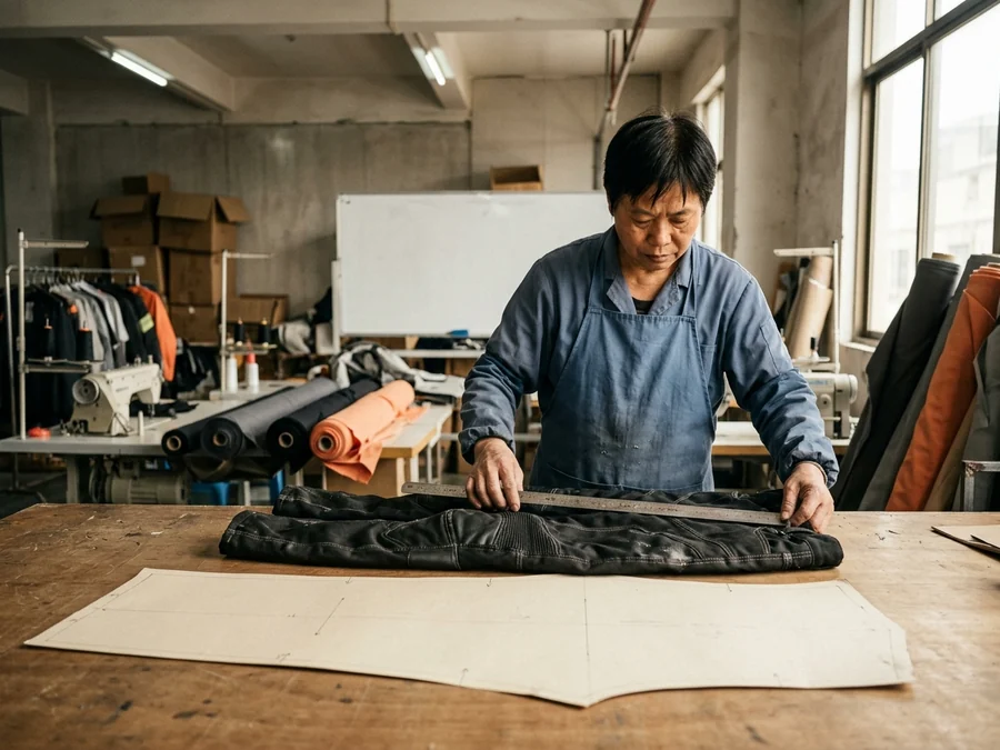 Signed size sheet, the document production measures the first piece against